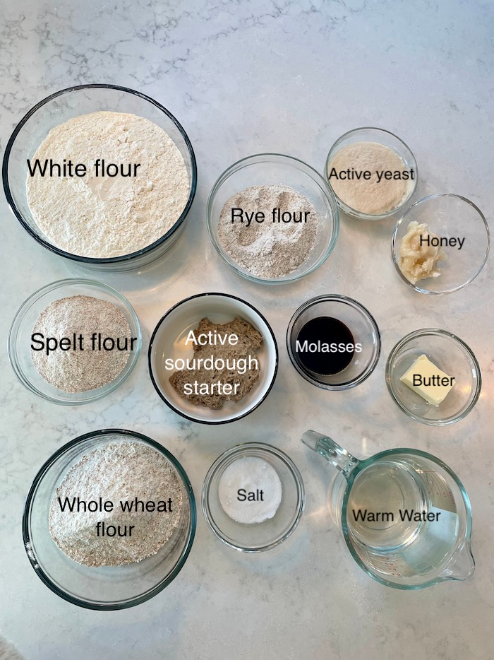 Fluffy with a crisp crust homemade sourdough bread